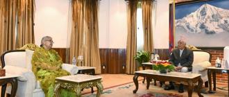 राष्ट्रपतिको रोहबरमा प्रधानमन्त्री र प्रमुख तीन दलका नेतृत्वबीच छलफल हुँदै