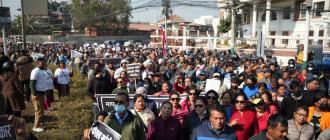 खोलाको मापदण्डको विरोधमा माइतीघरमा प्रदर्शन