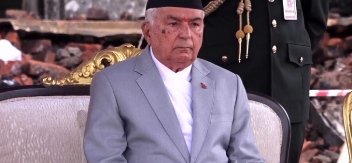 विपत्तिमा बेपत्ता नागरिकहरूको खोजी तथा उद्धारलाई निरन्तरता दिन राष्ट्रपतिको आग्रह विपत्तिमा बेपत्ता नागरिकहरूको खोजी तथा उद्धारलाई निरन्तरता दिन राष्ट्रपतिको आग्रह